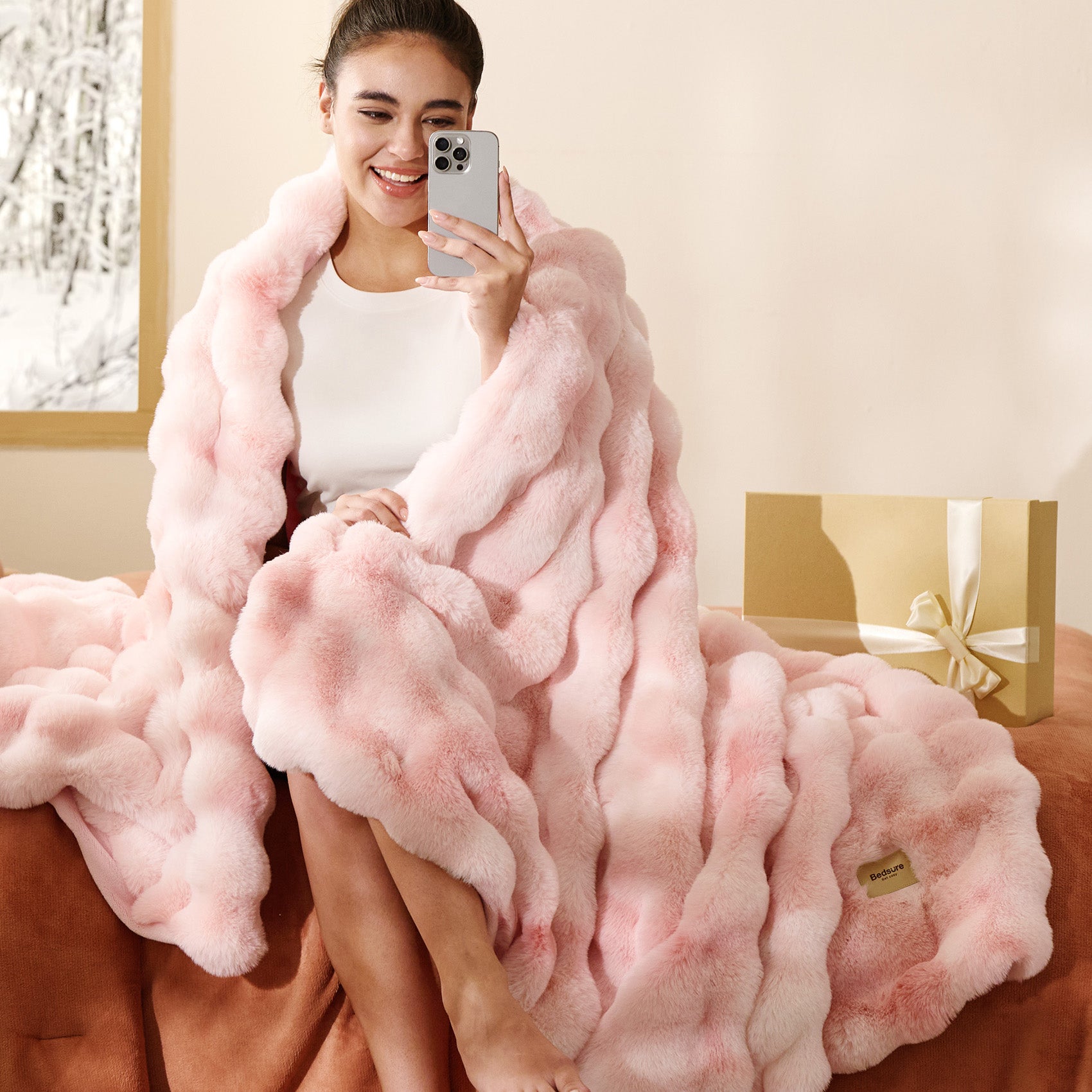 Bubble Faux Fur Blanket - Image 16