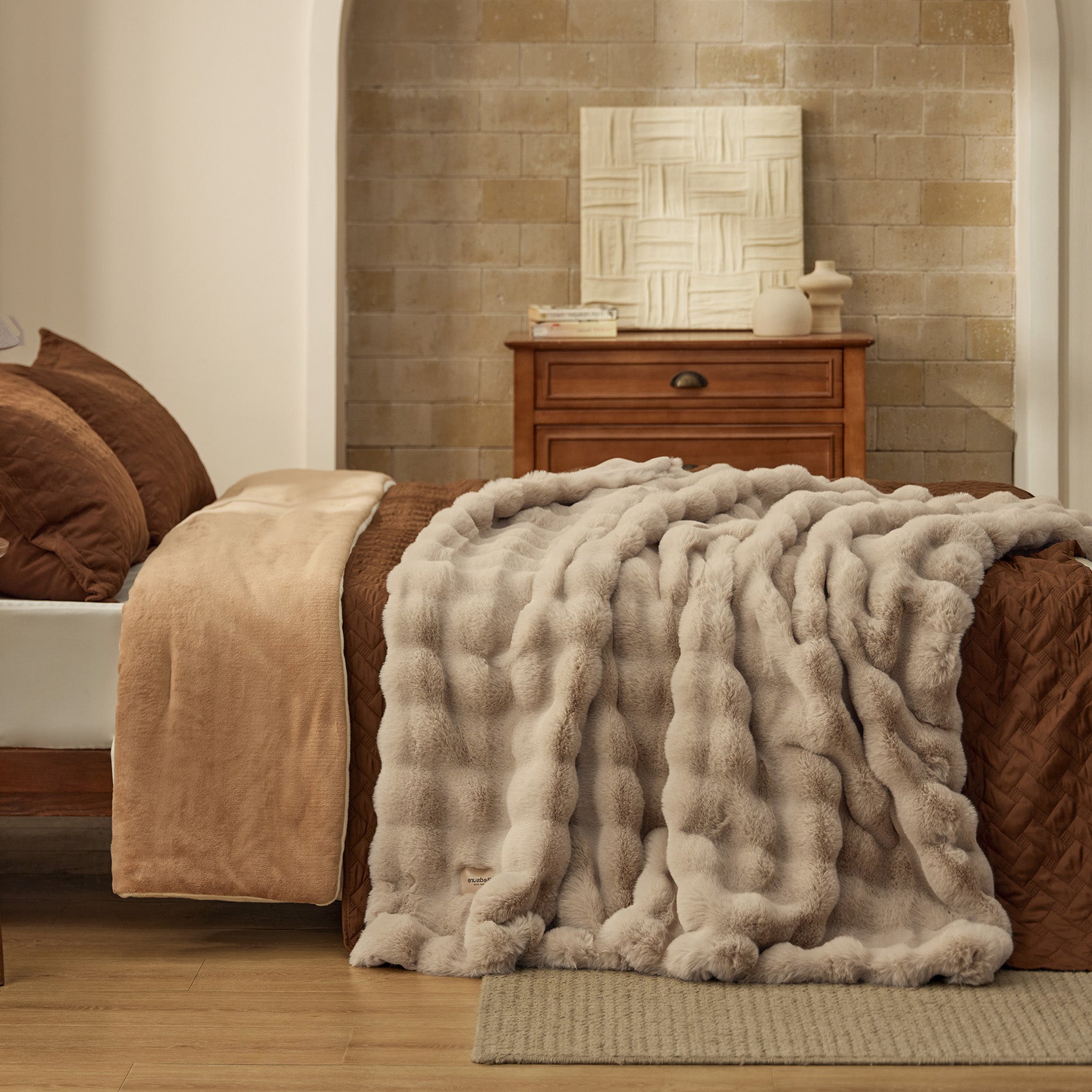 Bubble Faux Fur Blanket - Image 52