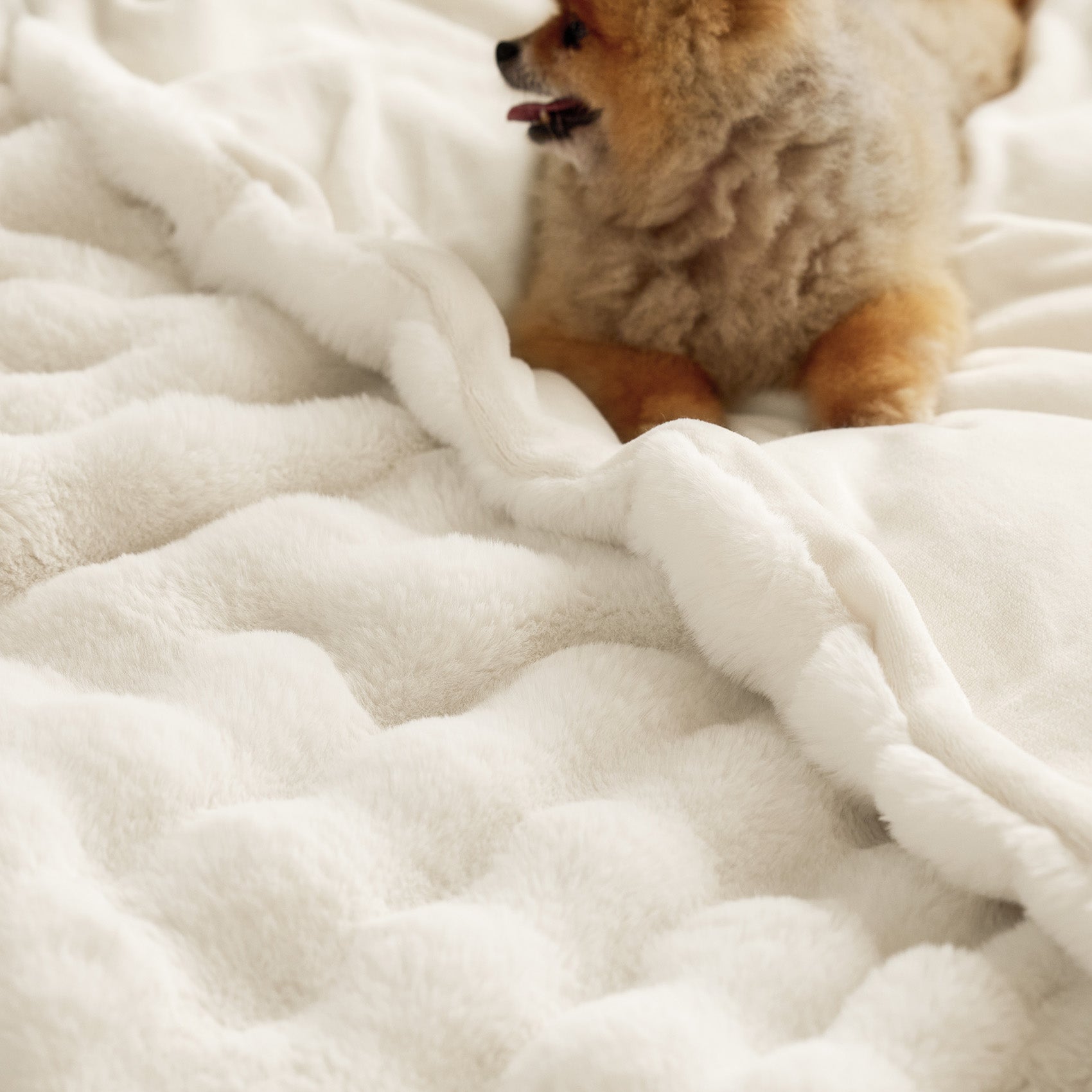 Bubble Faux Fur Blanket - Image 3