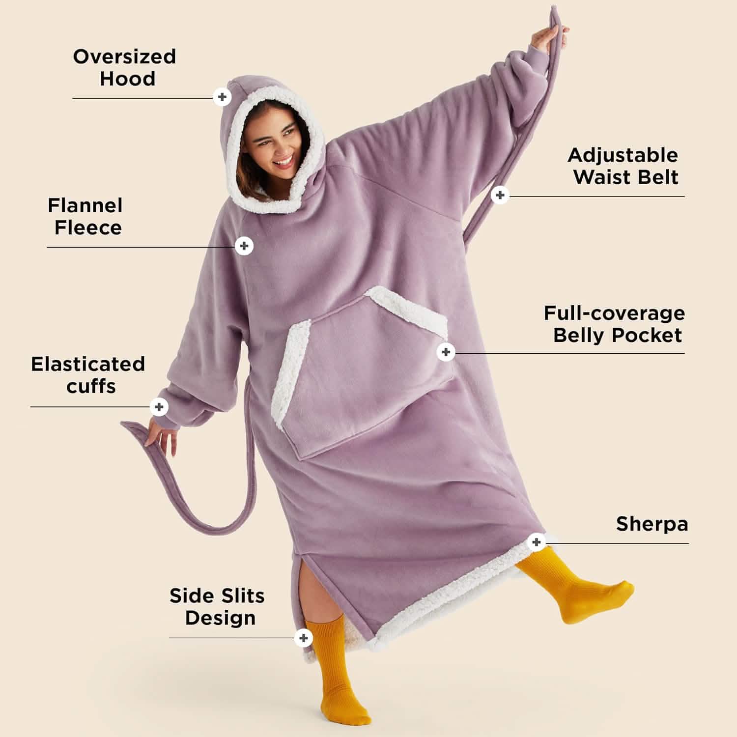 Sherpa Fleece Blanket Hoodie - Image 78