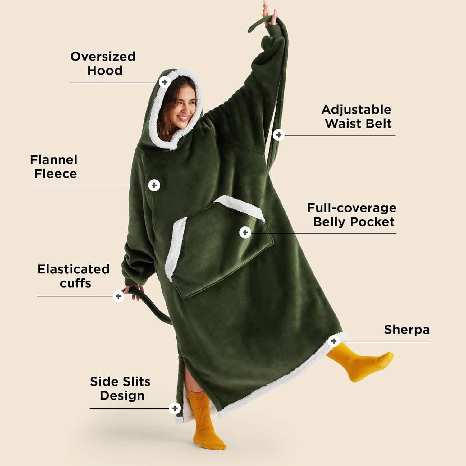 Sherpa Fleece Blanket Hoodie - Image 72