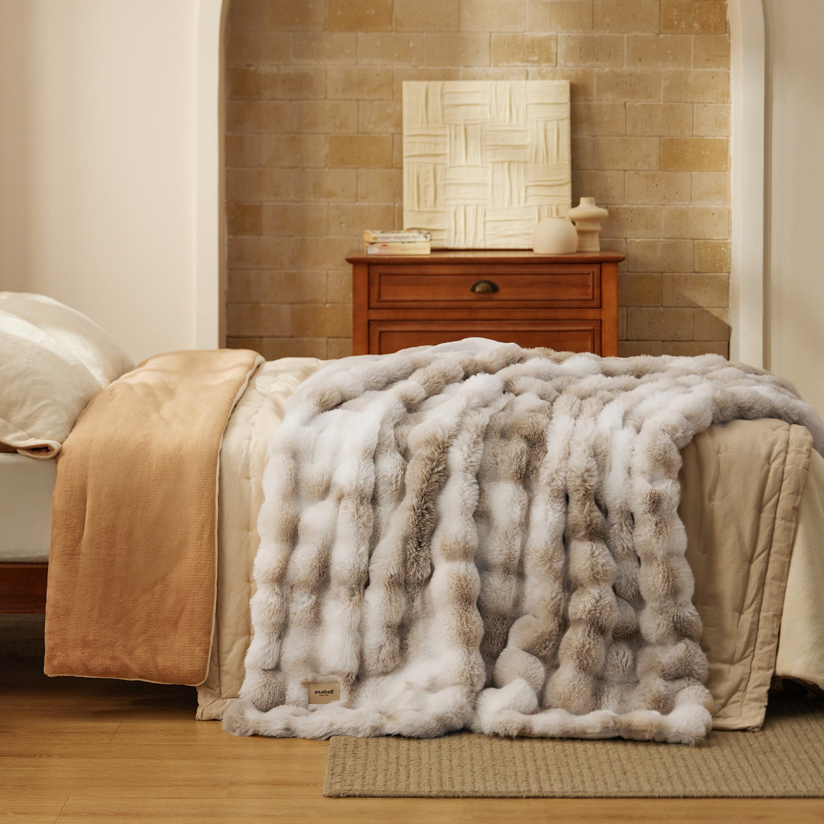 Bubble Faux Fur Blanket - Image 35