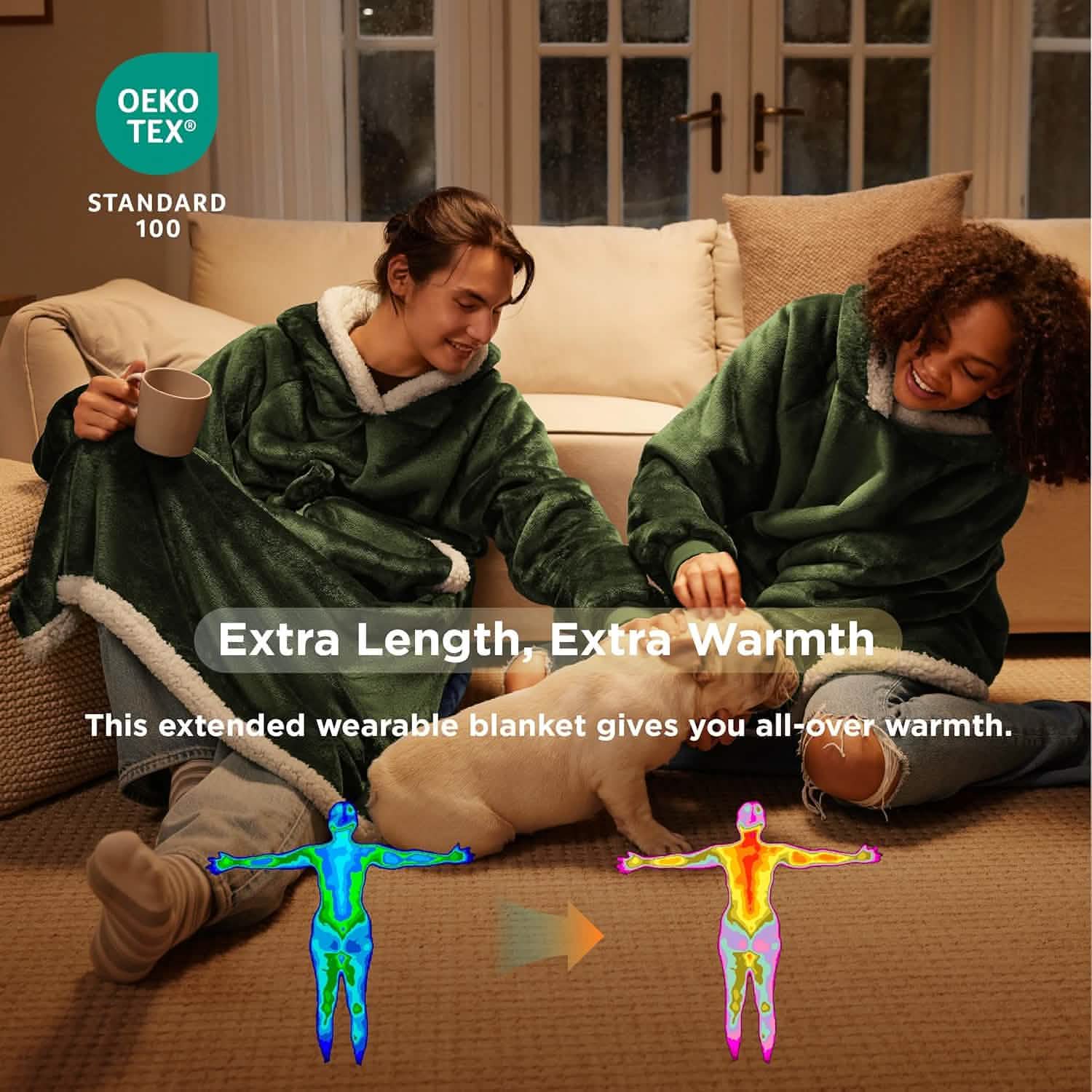 Sherpa Fleece Blanket Hoodie - Image 75