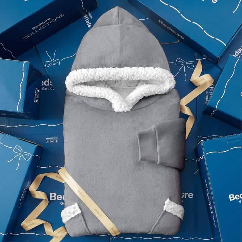 Sherpa Fleece Blanket Hoodie - Image 40
