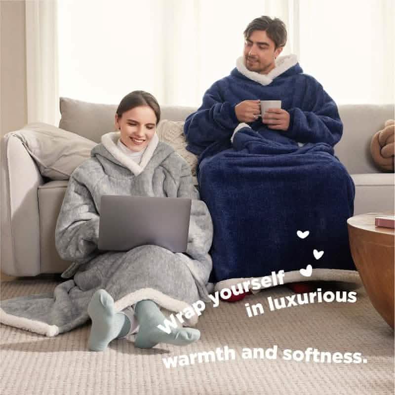 Sherpa Fleece Blanket Hoodie - Image 33